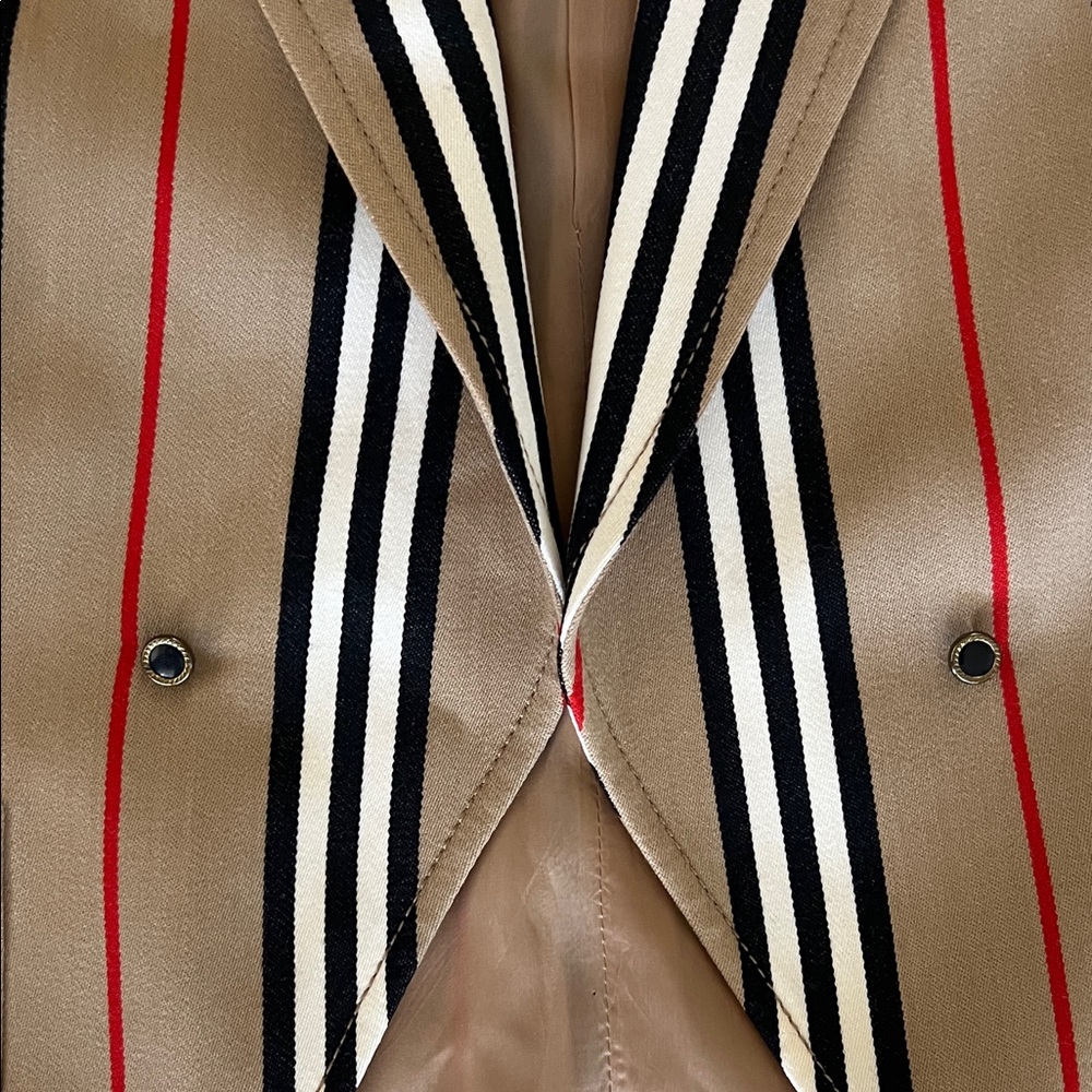 Burberry Women's Multicolor Striped Blazer in Excellent Condition - Picture 11 of 11